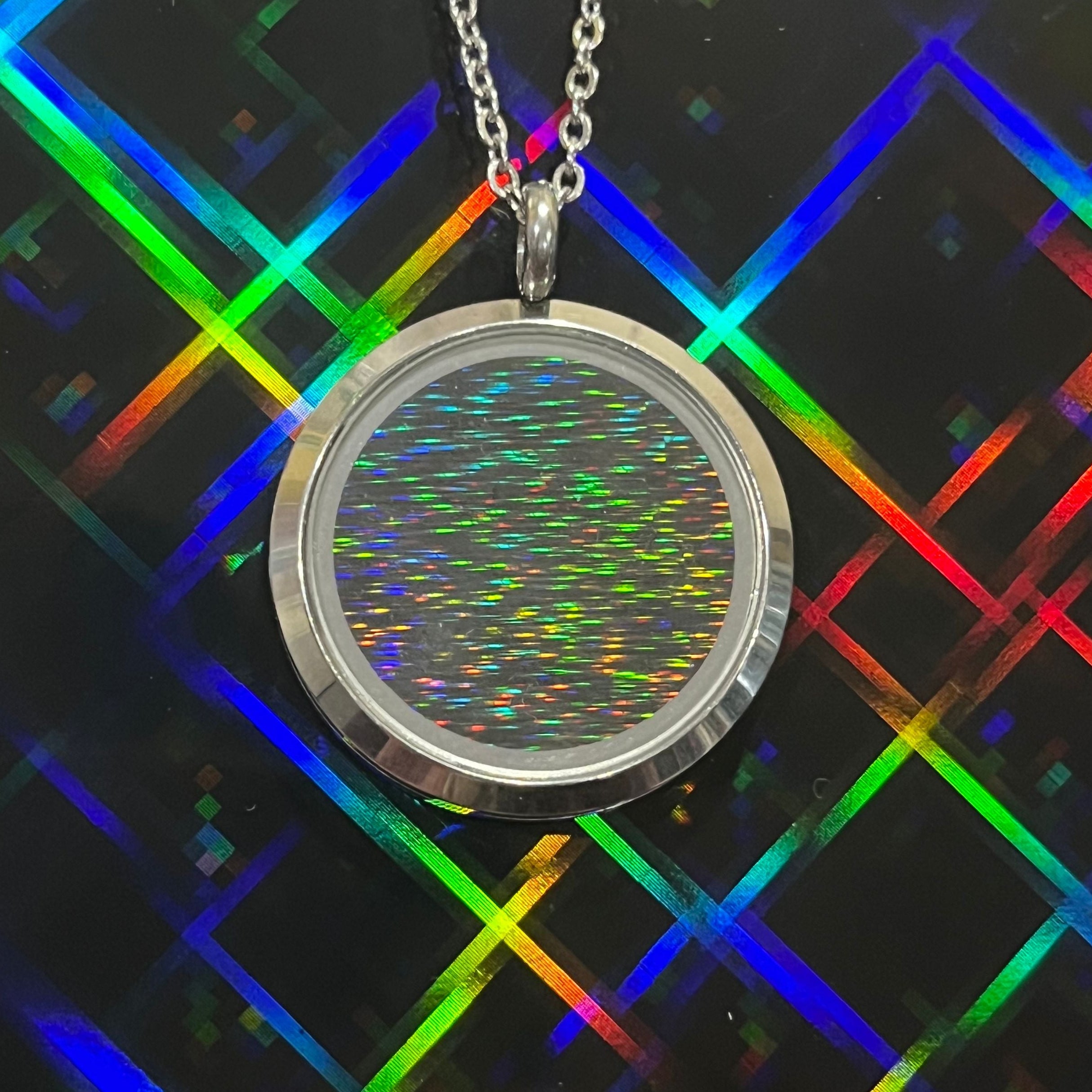 3D Earth Grid Hologram Necklace