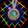 3D Earth Grid Hologram Necklace