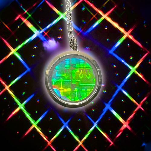 Circuit Board Hologram Necklace