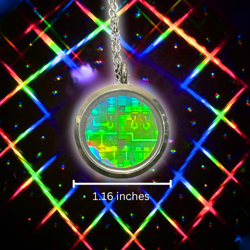 Circuit Board Hologram Necklace